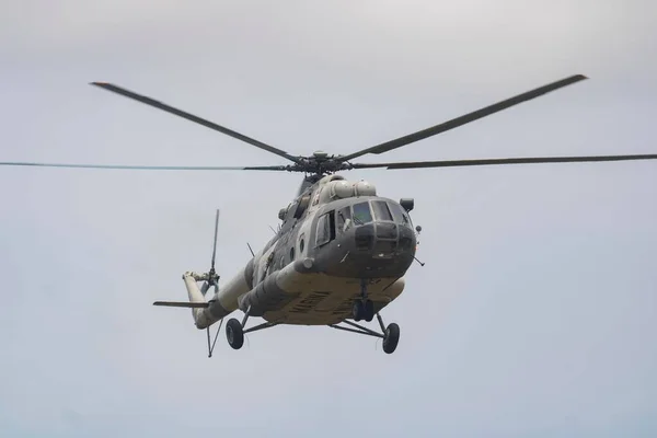 Вертолет Вооруженных Сил Мексики Поддерживает Огонь Матансасе Куба — стоковое фото