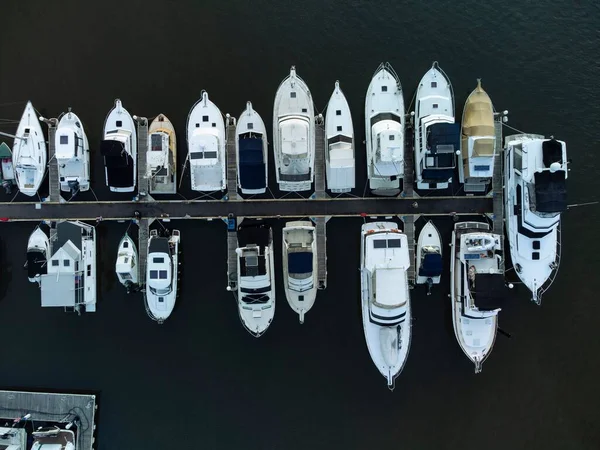Brooklyn Sydney Deki Sakin Hawkesbury Nehri Nde Limandaki Teknelerin Hava — Stok fotoğraf