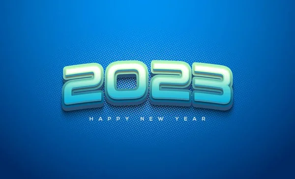 Современная Простая Линия Поздравляет Новым 2023 Годом — стоковое фото