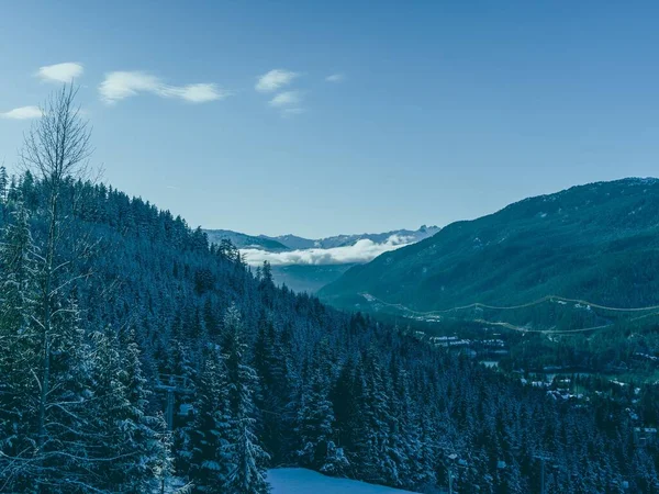 Gyönyörű Kilátás Hegyekre Télen Whistler Brit Columbia Kanada — Stock Fotó