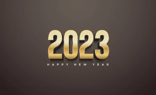 Een Gelukkig Nieuwjaar 2023 Social Media Poster Met Klassieke Gouden — Stockfoto