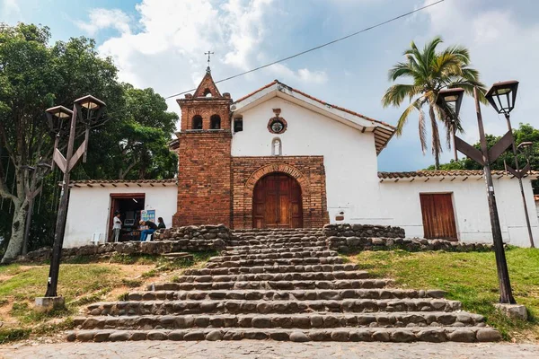 Ein Flacher Blick Auf Eine Schöne Kirche Kolumbien — Stockfoto