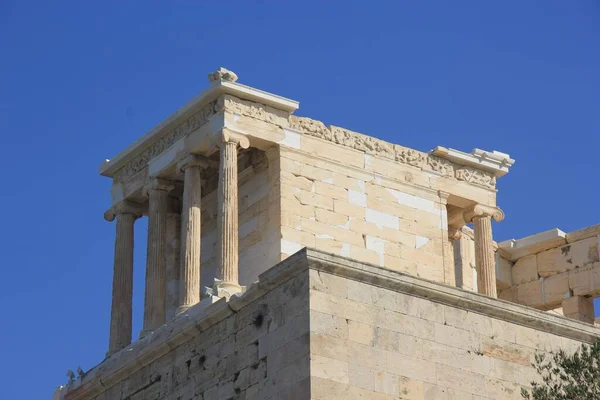 Egy Gyönyörű Kép Athena Nike Templomáról Athénban Görögországban — Stock Fotó
