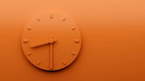 Uma Renderização Horas Relógio Isolado Fundo Laranja — Fotografia de Stock