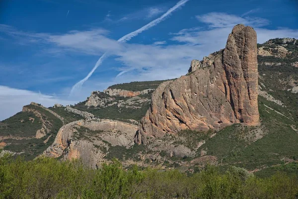 Die Wunderschöne Landschaft Der Berühmten Felsformationen Von Mallos Riglos Spanien — Stockfoto