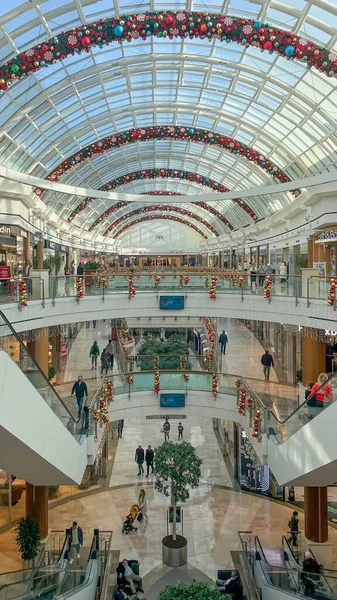 Isztambul Legfényűzőbb Legelitebb Bevásárlóközpontja Karácsonyi Újévi Dekorációval — Stock Fotó