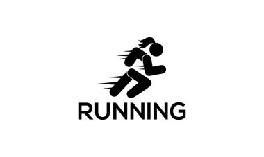 Koşan birinin logosu, spor kompleksi için mükemmel.