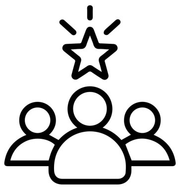 Beyaz arkaplanda izole edilmiş bir yıldızla siyah bir geri bildirim çizgisi simgesinin vektör çizimi