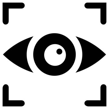 Beyaz arkaplan üzerindeki göz takip hedef simgesinin vektör tasarımı