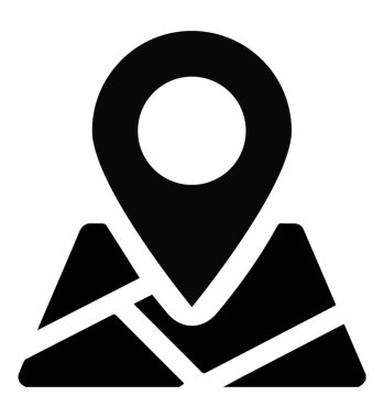 Beyaz arkaplan üzerindeki konum pin simgesinin bir Vektör tasarımı