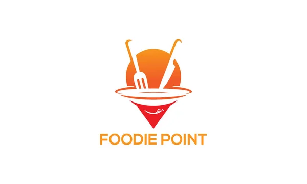 Een Modern Restaurant Cafe Logo Tegen Witte Achtergrond — Stockvector