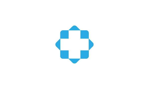 Lékařské Logo Bílým Křížem Perfektní Pro Kliniku — Stockový vektor