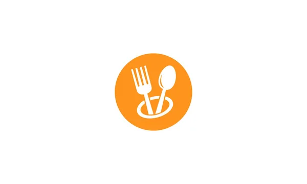 Ένα Σύγχρονο Εστιατόριο Λογότυπο Του Καφέ Φόντο Λευκό Φόντο — Διανυσματικό Αρχείο