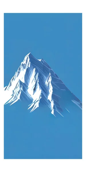 Vertikal Vektor Illustration Vita Berg Isolerade Blå Bakgrund — Stock vektor