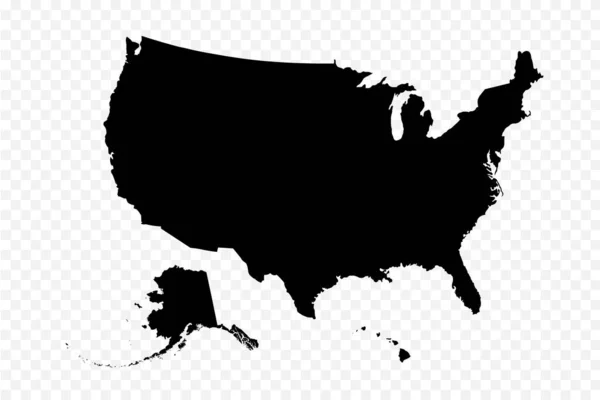 Una Simple Ilustración Vectorial Del Mapa Estados Unidos Sobre Fondo — Vector de stock