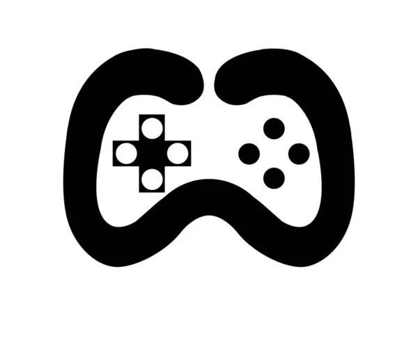Simple Vector Illustration Video Game Controller Icon Isolated White Background — Stock Vector
