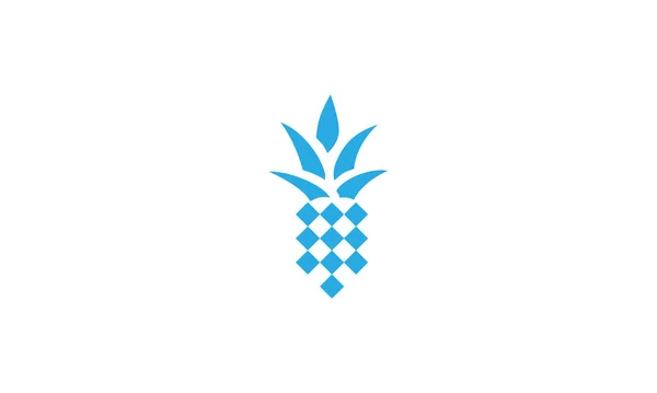 Prosta Niebieska Ikona Ananasa Odizolowana Białym Tle Idealna Logotypów Technologicznych — Wektor stockowy