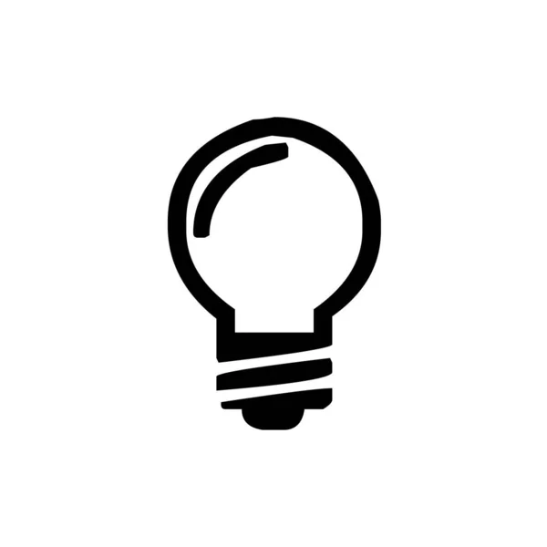 Elektrisk Glödlampa Symbol För Att Idé Inspiration Lösning Brainstorming Grafik — Stock vektor