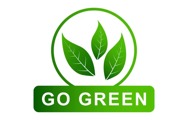 Eine Vektorillustration Des Grünen Öko Symbols Auf Weißem Hintergrund — Stockvektor