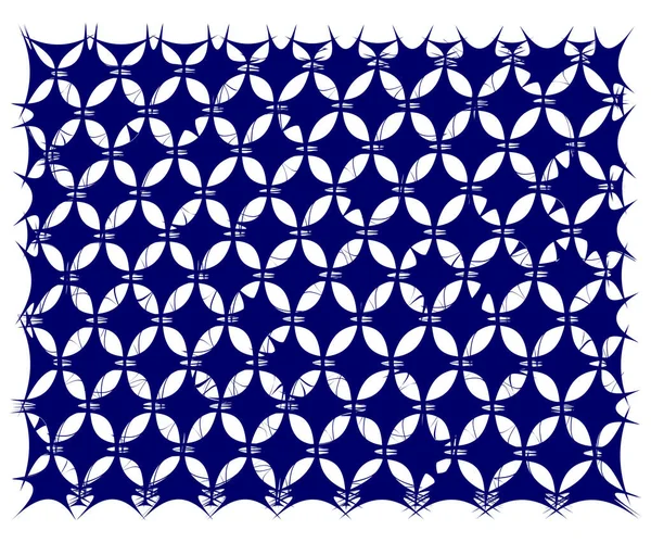 Vector Azulejos Geométricos Azules Fondo Blanco — Archivo Imágenes Vectoriales