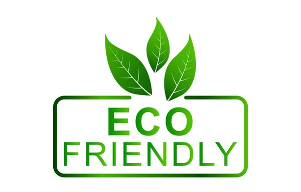 Uma Ilustração Vetorial Logotipo Ícone Verde Eco Fundo Branco —  Vetores de Stock