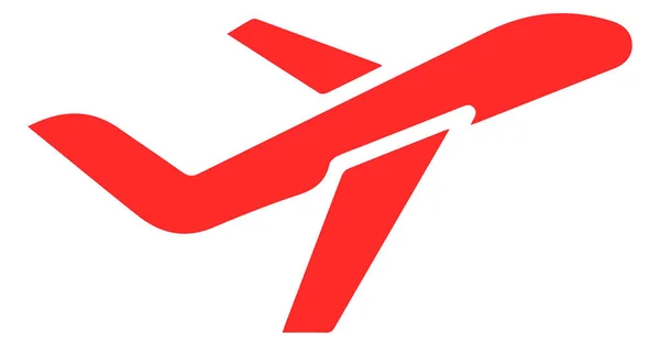 Dessin Vectoriel Sur Icône Avion Rouge Isolé Sur Fond Blanc — Image vectorielle
