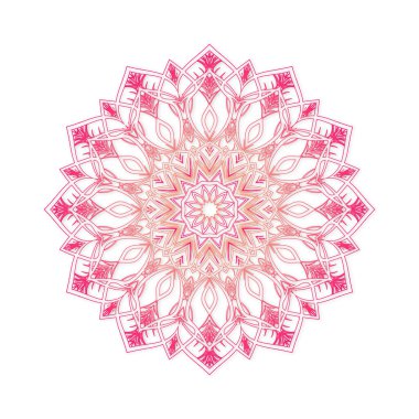 Renkli etnik desen, tasarım veya davetiye kartınız için mandala