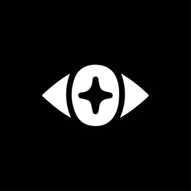 Yıldız şekilli basit göz simgesi