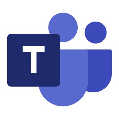 Mavi logoda soyut insan şekilleri var.