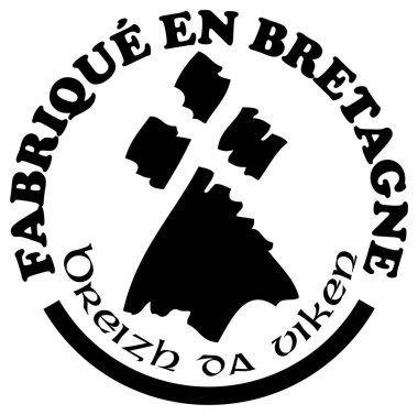 Siyah beyaz logo, etrafında yazı olan stilize bir şekil.