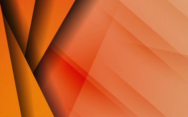 Birbiriyle örtüşen soyut turuncu geometrik şekiller