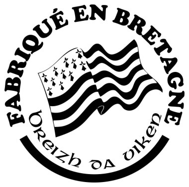 Breton bayrağı ve metin içeren logo