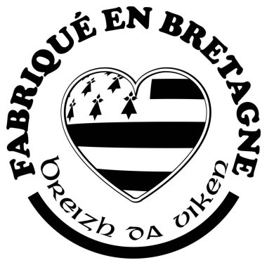 Black and white logo featuring heart shape with stripes and symbols, and text 