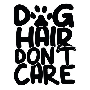 Köpek kılı metin tasarımı illüstrasyonunu umursamaz.