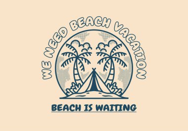 Palmiyeli plaj tatili grafiği