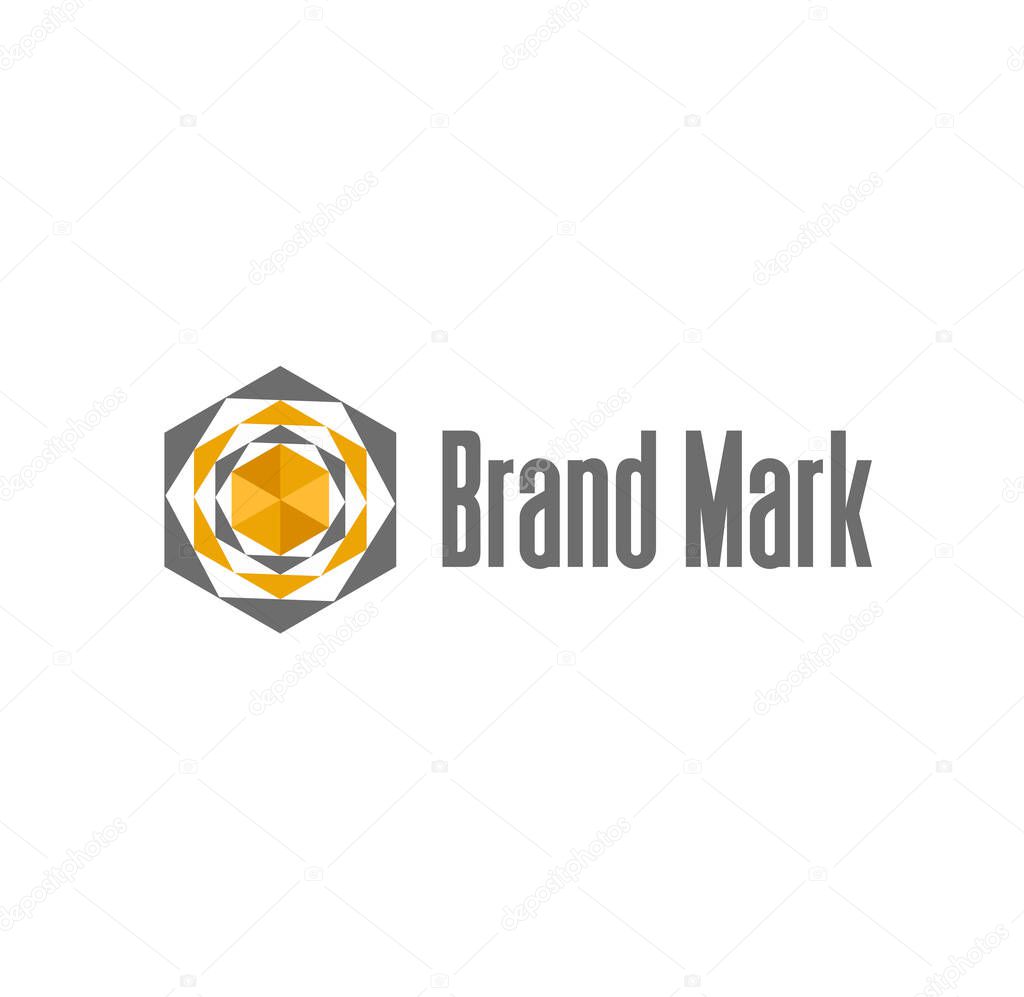 Brand mark company logo vector.
