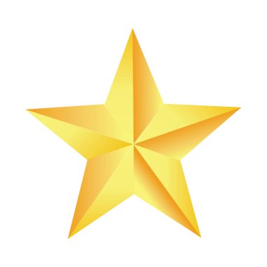 Sivri uçlu parlak altın yıldız
