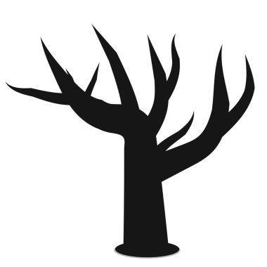 Çıplak ağaç dallarının silueti