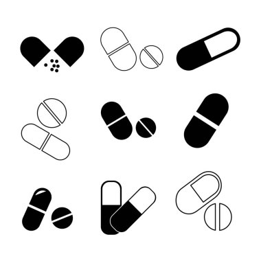 Çeşitli siyah ve beyaz hap tasarımları düzenlendi