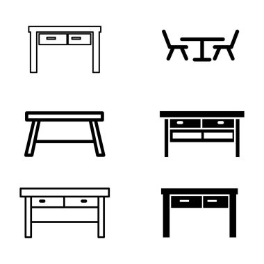 Izgara biçiminde gösterilen farklı biçim ve yönelimlerde gösterilen çeşitli tablolar