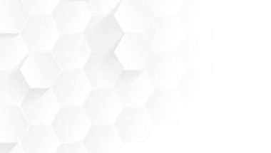 Beyaz arkaplanda soyut altıgen desen