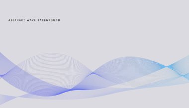 Beyaz arkaplanda akan yumuşak mavi dalgalar