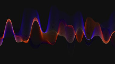 Renkli soyut ses dalgası desenleri