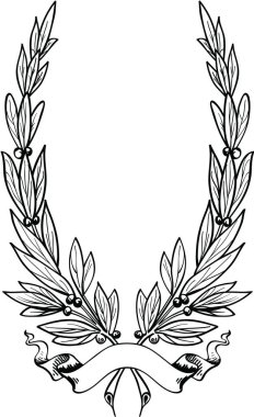 Kurdele tasarımı ile dekoratif defne çelengi