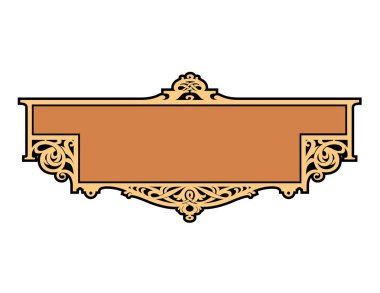 Dekoratif elementlerle dekoratif vintage çerçeve