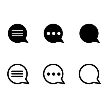 Farklı biçimlerde çeşitli konuşma balonu simgeleri