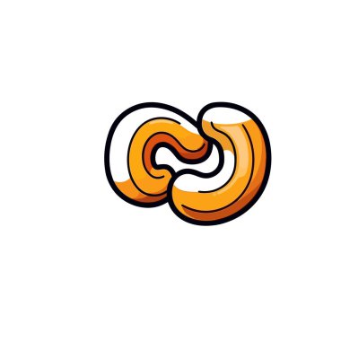 İki birbirine sarılmış kaju fıstığının yan yana durduğu ceviz çizimi