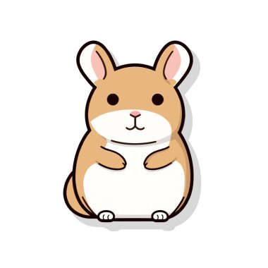 Kahverengi kürklü ve büyük kulaklı şirin bir hamster.