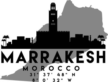 Fas şehrinin vektör haritası