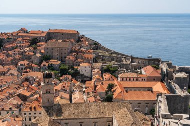 This photo captures a stunning view of Dubrovnik cityscape from the City Walls, Croatia